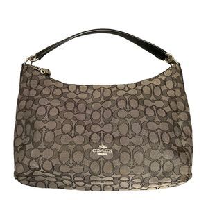 Coach Black Signature Print Shoulder Bag